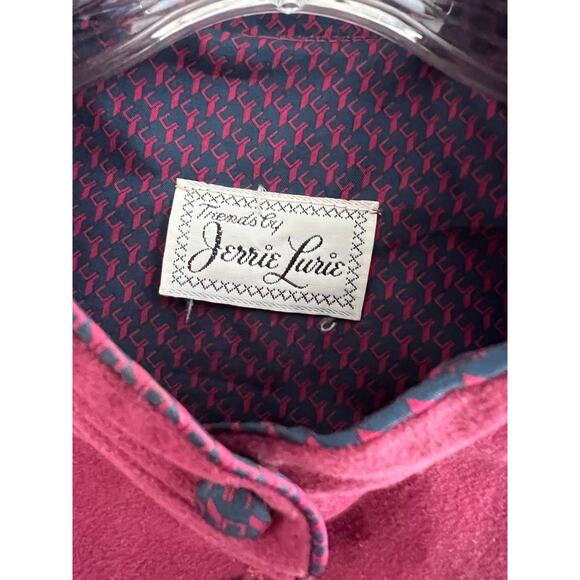 Vintage Long Sleeve Velvet Dress Button Down Front Pink Size Small Medium JL - Picture 5 of 7